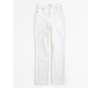 Abercrombie & Fitch The 90s Straight Jean Ultra High Rise (Curve Love) - White